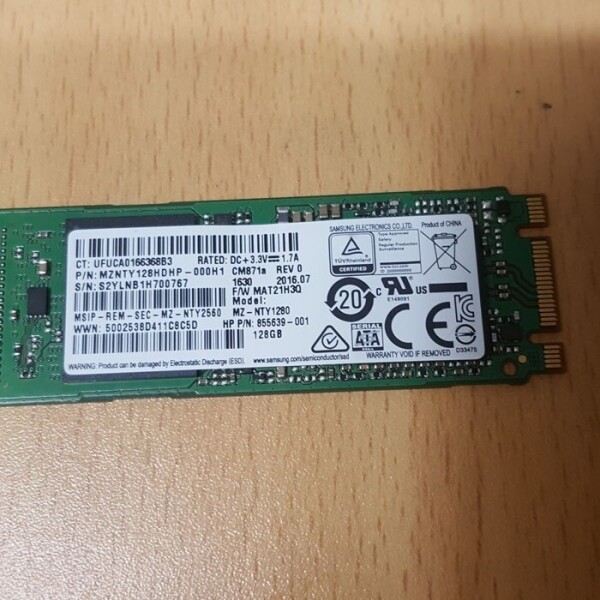 액정도매(LCD도매),SSD 삼성 128GB MZ-NTY1280 855639-001 80mm