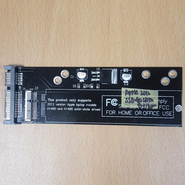 액정도매(LCD도매),SSD젠더 애플 2012 SSD to SATA 8+18핀 A1465 and A1466 SSD젠다 컨버터 아답타