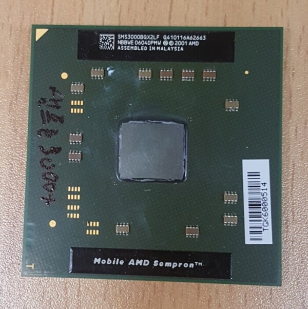 액정도매(LCD도매),중고CPU SMS3000BQX2LF AMD Sempron 3000+ 1.8GHz 노트북CPU중고