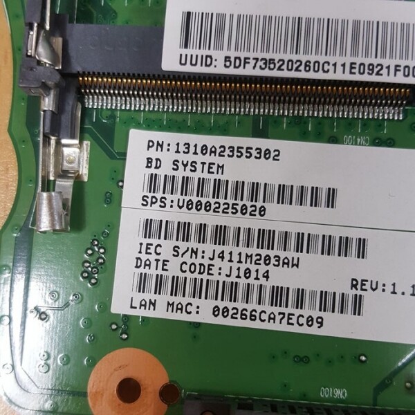 액정도매(LCD도매),메인보드 도시바(중고)C650 C655 V000225020 PGA478 GM45 DDR3 1310A2355302