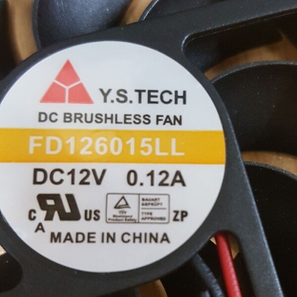 액정도매(LCD도매),쿨링팬 Y.S.Tech 6015 FD126015LL 12V 0.12A 2핀 60x60x15mm Cooling Fan