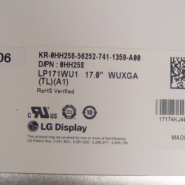 액정도매(LCD도매),(Glossy) LP171WU3(TL)(A2) (유광) 신품급  LP171WU1(TL)(A2) 1920*1200 (유광) CCFL