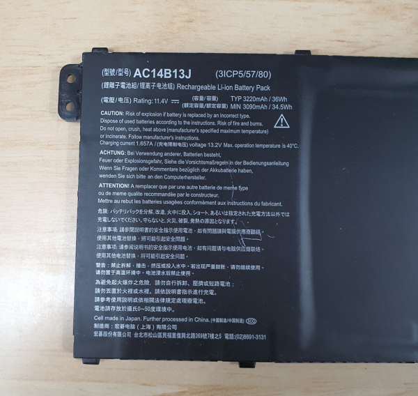 액정도매(LCD도매),배터리 Acer AC14B13J 11.4V AC14B18J AC14B3K AC14B8J AC14B8K ES1-521 ES1-522 ES1-531 ES1-731