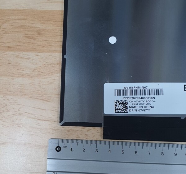 액정도매(LCD도매),(무광) NV156FHM-N67 (두께2.6mm) 민짜 349.16(H)×213.1(V) ×2.6(D) mm (동급보다 전체적으로 작음)