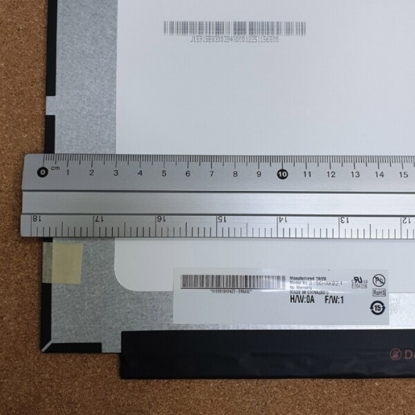 액정도매(LCD도매),B156HAK02.1 40P (25mm) EDP (가로폭 350mm) PCAP, On-Cell Touch Display