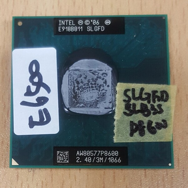 액정도매(LCD도매),중고CPU 코어2듀오 P8600 SLB3S SLGFD SLGA4 2.40G 3M 1066 인텔