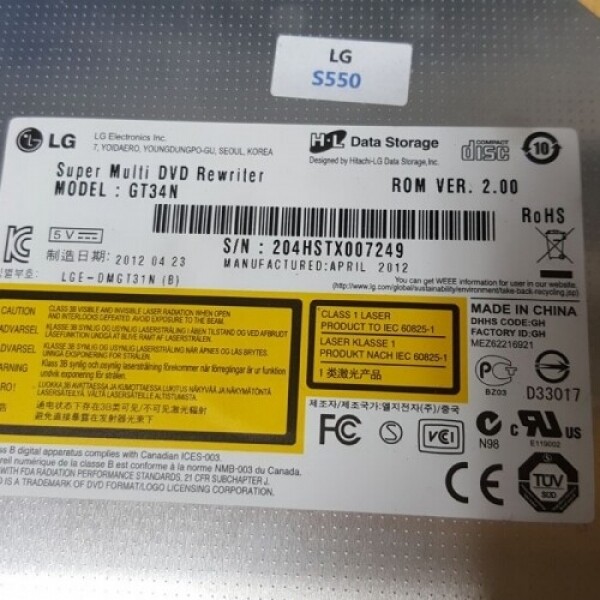 액정도매(LCD도매),DVD멀티 SATA GT34N LG S550 S525 S530 EAZ61621301 중고