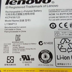 액정도매(LCD도매),배터리 레노보 L11M4P13 Yoga 11 11s Ultrabook 14.8V 42Wh 2840mAh
